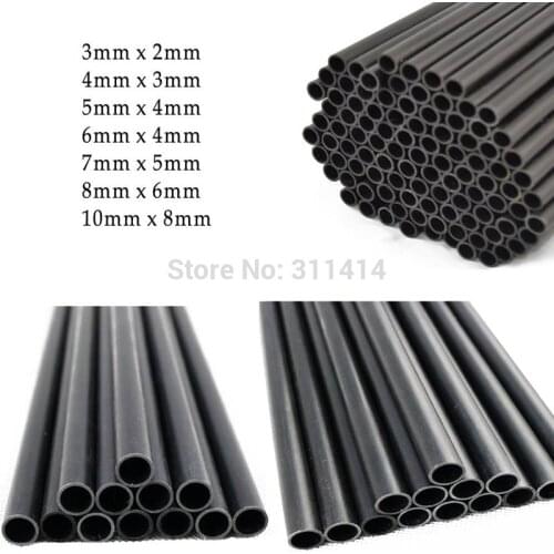 10pcs/lot Carbon Fiber Hollow Tube 2mm/3mm/4mm/5mm/6MM/8MM/10MM (200mm Or 400mm Length) For DIY Quadcopter Multicoptor
