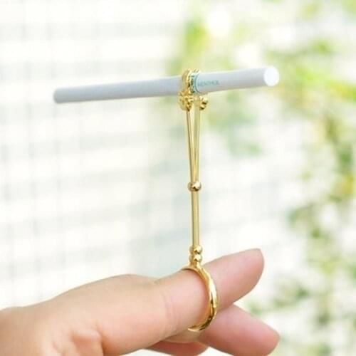 Portable Ultra-light Cigarettes Holder for Outdoor Smoking Accessories Metal Ring Holder