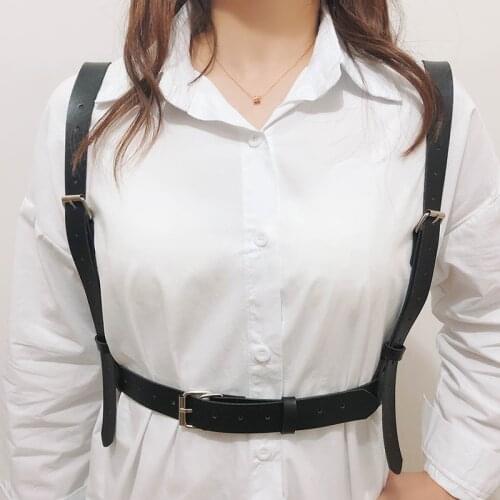 Usexy Leather Harness Fashion Garters Belt Underwear Chest Straps Bustier Lingerie Harajuku Gothic Punk Clothes Accessories Gift