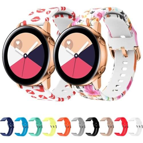20mm silicone strap for Samsung Galaxy Watch watch 3 41mm Active 42mm S2 classic band amazfit bip huawei watch 2 bracelet