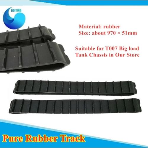 Pure Rubber Track Closed rubber track DIY Tank Model Robot Tank Track Belt Wheel Accessories For Big Load Tracked Vehicle T007