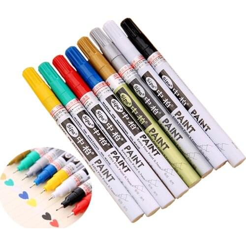 Sipa Oil-Based 8 Colors 0.7mm Neelde Pens Extra Fine Point Paint Marker Permanent Marker Pen DIY Art Markers Graffiti Paint