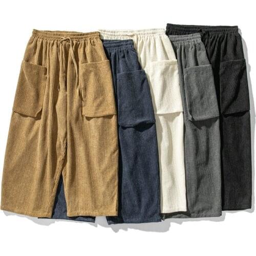 Streetwear New Mens Wied Leg Pants Loose Solid Color Pants Trousers Male Oversized Harem Pants Fashion Woman Cargo Pants 5XL