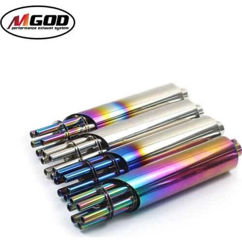 32.5mm Universal Motorcycle Muffler Exfoliate Gatling Gun Exhaust Pipe Escape Moto for YZF R15 Street Bike ATV Scooter Dirt Bike