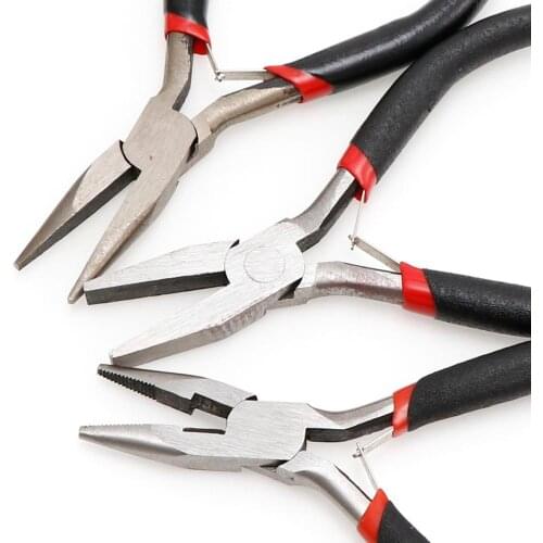 High Quality 1-8pcs Portable Durable Multifunctional Black Hand Tools Long Nose Pliers Jewellery Making Pliers
