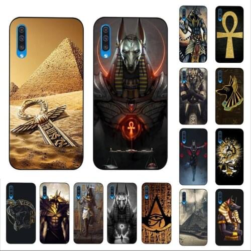 YNDFCNB Egypt Nefertiti Anubis Ankh Phone Case for Samsung A51 01 50 71 21S 70 10 31 40 30 20E 11 A7 2018