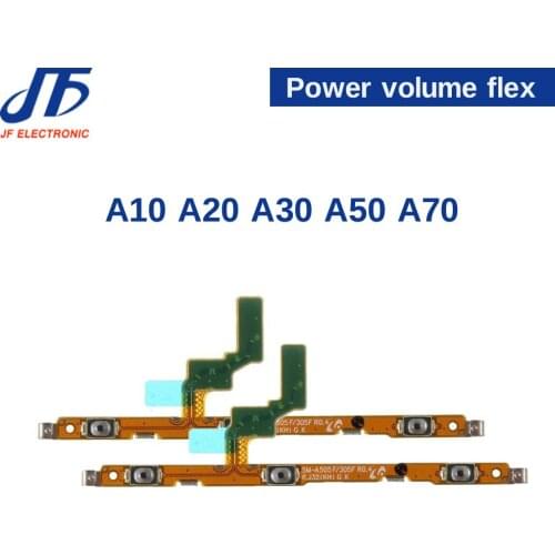 10Pcs/Lot Replacement For Samsung A10 A20 A30 A50 A70 Power On Off Volume Side Button Key Flex Cable Parts