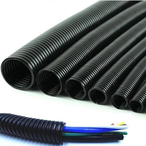 2M Insulation Corrugated tube pipe nylon wire harness casing Cable Sleeves cord duct cover auto car Mechanical line protecter