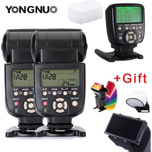 2pcs YN560 III Flash Speedlite Light with YN560TX II LCD Wireless Manual Flash Controller For Canon Nikon Camera