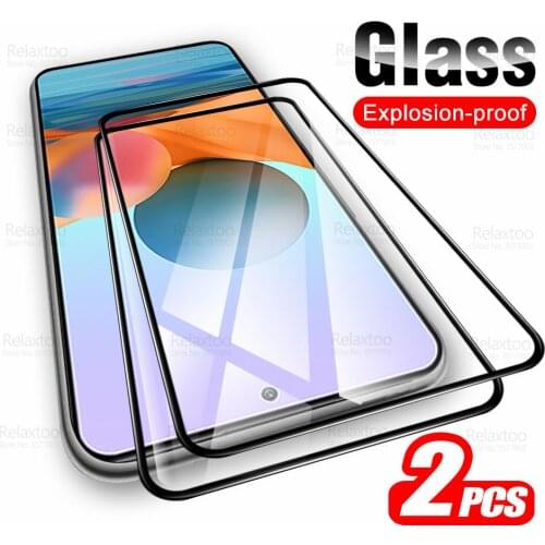 2pcs Full Cover Protective Glass For Xiaomi Redmi Note 10 Pro 10T 10s Screen Protector Redme Note10 T S 10Pro Tempered Glas Film