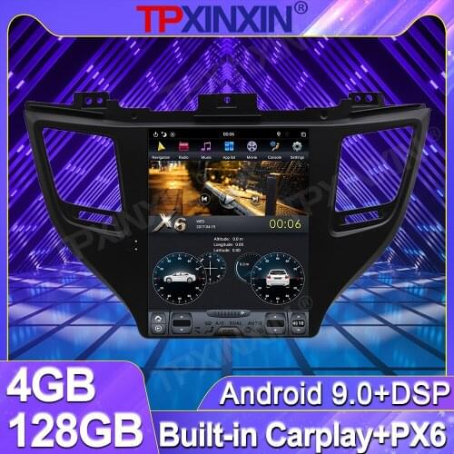 4+128G For Hyundai Tuscon Android9.0 Tesla Touch vertical screen Car stereo radio multimedia player GPS Navi Carplay Head Unit