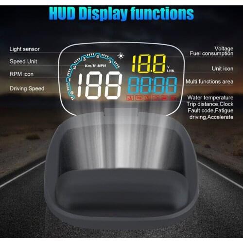 4inch C600- OBD2-HUD Car head-up display OBD2 automobile diagnosis and alarm Tool of Safe Driving Computer HD LED display