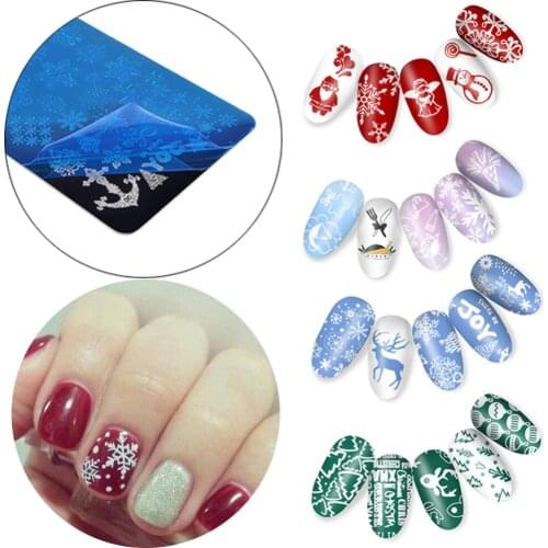 4 Christmas Styles Nail Art Stamp Stamping Image Plate 6*12cm Carbon Steel Nail Template Manicure Stencil Tools Tips #290771