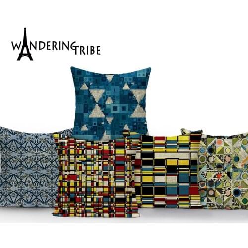 Abstract Cover for Pillow Geometry Pattern Throw Pillow Covers Home Decor Modern Cushion Cover Stripe Decorative Cushion Covers