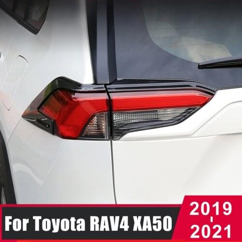For Toyota RAV4 RAV 4 XA50 2019 2020 2021 Accessories ABS Car Taillight Tail Lamp Fog Light Eyelid Eyebrow Cover Trim Stickers