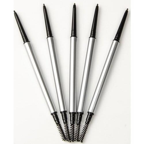 5 Colors Double Ended Ultra Thin Eyebrow Pen Private Label Long Lasting Waterproof Brow Pencil Eye Brow Enhancers Pencils Bulk