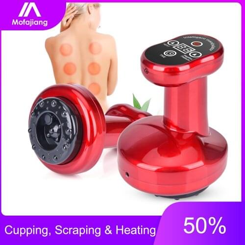 Electric Cupping Stimulate Guasha Body Shaping Massager Gears Scraping Acupuncture Therapy Back Massage Relaxation Fat Removal