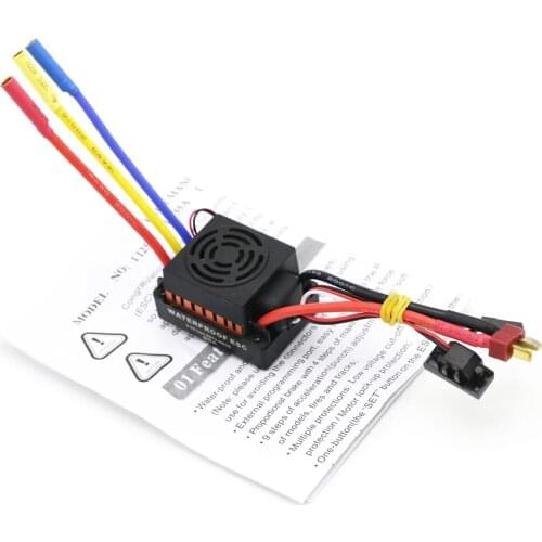 RC ESC,Waterproof 60A 2-3S Sensorless Brushless Electronic Speed Controller with BEC For Rc Car Boat