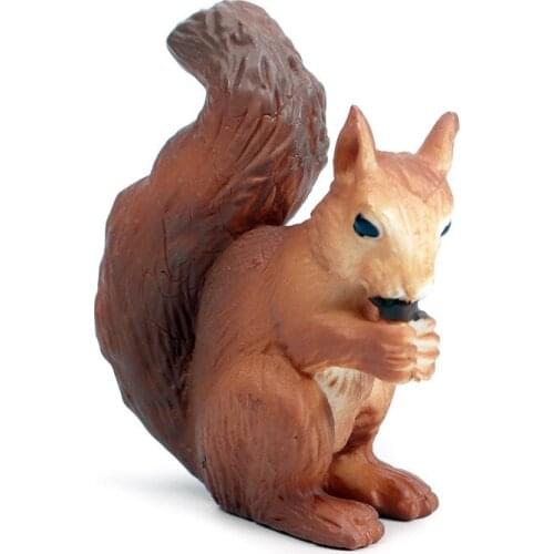 Little Squirrel Animal Figure Collectible Toys Wild Animal Cognition Action Figures Kids Plastic Cement Toys