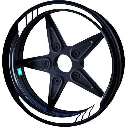 Fluorescent White Moto GP Style Inner Rim Tape Wheel Stripes Decals Sticker CinarExtreme