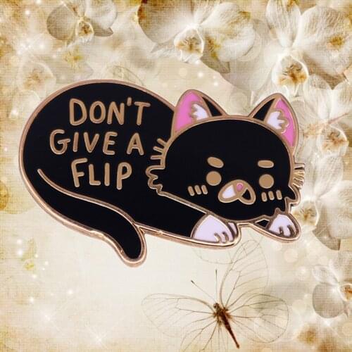 Cute black cat enamel pin brooch Jewelry accessory gift idea