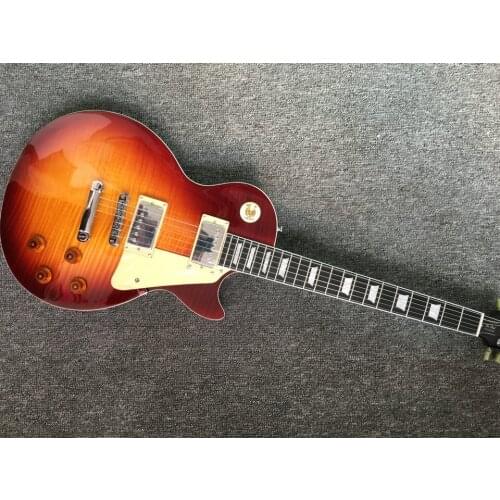 Custom shop 6 stings Custom Electric Guitar ebony fingerboard fret binding body with flamed maple top