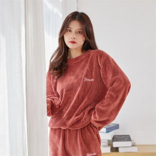 Velour Tracksuit Women Two Piece Set Winter Clothes Velvet Top Pants Pajamas Suits Lounge Wear Sleepwear Ensemble Femme 2 Piezas
