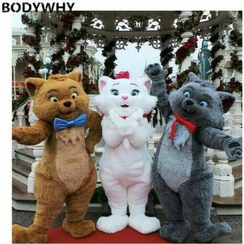 Simulation Fur Cute Cat Mascot Costume Suits Cosplay Party Outfits Fursuit Cartoon Dress Carnival Halloween Xmas Ad Clothes