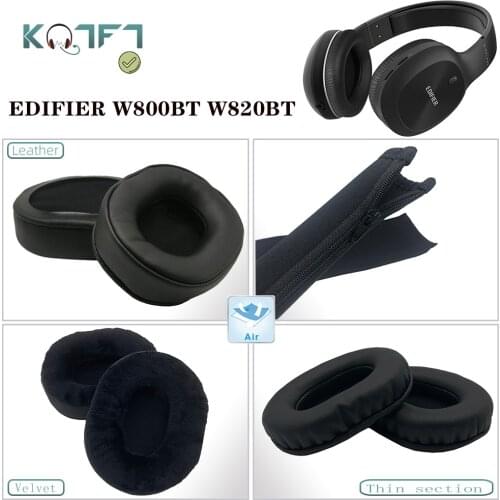 KQTFT 1 Pair of Velvet leather Replacement Ear Pads for EDIFIER W800BT W820BT Headset Earmuff Cover Cushion Cups Head beam cover
