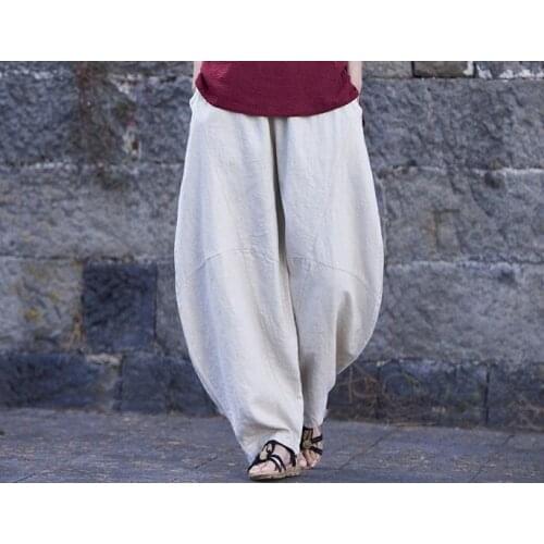 Summer&Spring women cotton&linen black/red/white/blue tai chi bloomers wushu kung fu trousers zen lay meditation taiji pants