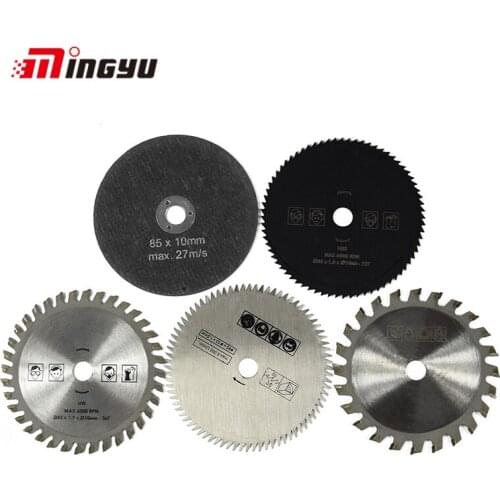 5 pcs 85mm Carbide Circular Saw Blade Cutting Tool Saw Blades for Multi-function Power Tool Wood Metal Cutting Disc Wheel