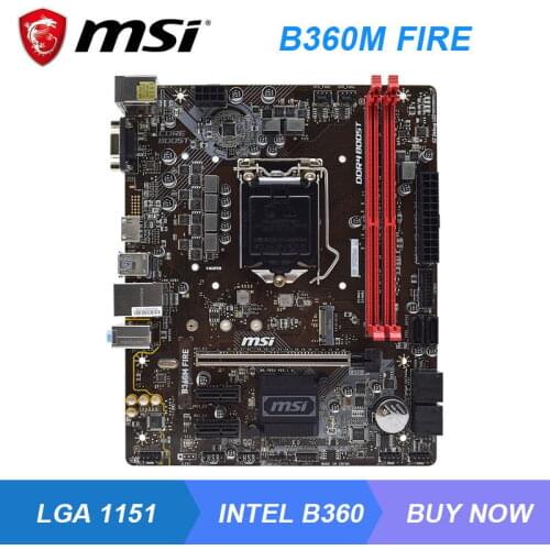 MSI B360M FIRE Intel B360 LGA 1151 Gaming PC Motherboard DDR4 32GB PCI-E 3.0 M.2 6×SATA3 USB3.1 Core i7 9700K 8700K 8086K CPUS