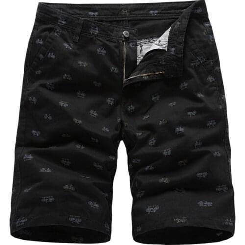 Mens Classic Straight Fashion Printed Casual Shorts Summer Outdoor Loose Work Beach Shorts