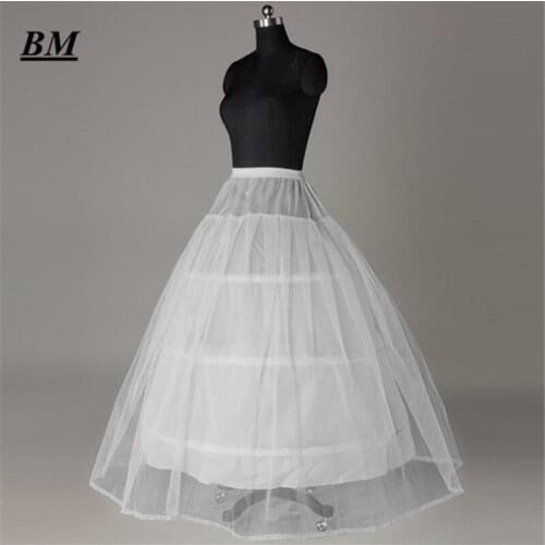 2019 New Ball Gown Petticoat White Bridal For Girl Wedding Dresses Quinceanera Dresses Crinoline Underskirt with Lace Edge BM89