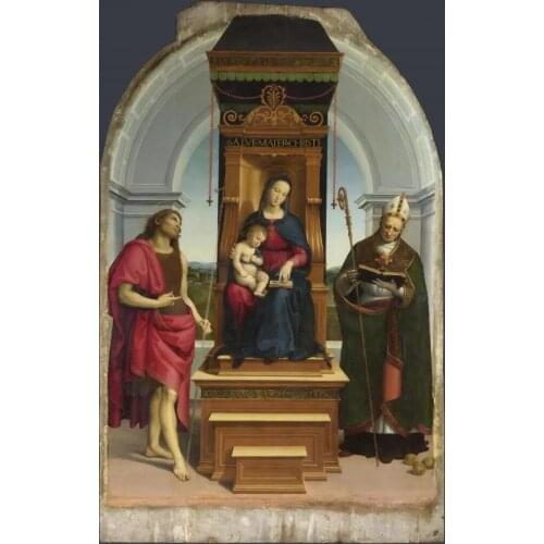Wholesale oil painting # GOOD ART >HOME Church Religious ART Raffaello Raphael - Raphael - The Ansidei Madonna PRINT PAINTING