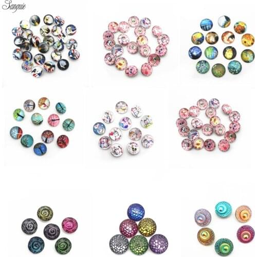 Fit DIY Bracelet necklace 925 snap jewelry 10pcs/lot mix animal unicorn 18mm snap button glass