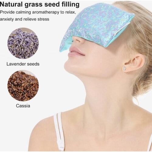 Lavender Aromatherapy Silk Eye Pillow Cassia Seed Lavender Relaxation Mask Aromatherapy Hot And Cold Aromatherapy