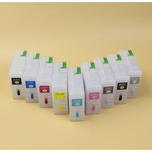 9 pcs/lot 80ml Empty refillable ink cartridge with ARC chip for Epson 3800 3800C 3805 3850 3880 3890 printer T5801-T5809