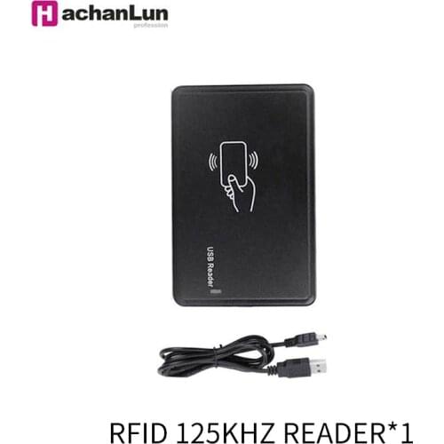 New ID RFID Reader 125KHz Portable USB Free Drive Only Reader Key Fobs ID EM4100 Tag Use With Mobile Phones