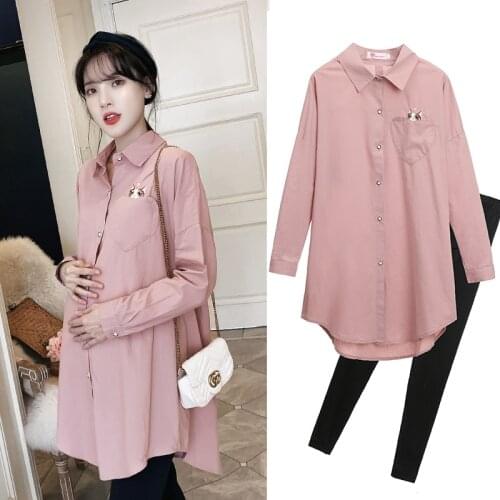 T2006# Maternity Clothes Spring Autumn Cotton Pregnant Women Suit Clothes for Pregnant Women Pants Suit