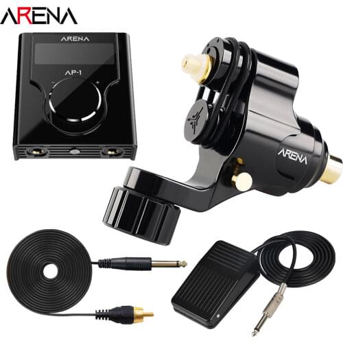Arena Permanent Makeup New Design Cycle Rotary Tattoo Machine LCD Dual Mode Switch Power Supply Accessories for Tatoo Set
