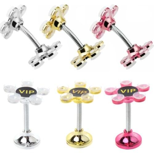 360 Degree Rotatable Metal Flower Magic Suction Cup Mobile Phone Holder Car Bracket for iPad iPhone Samsung Smartphones