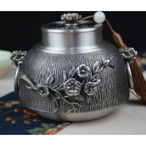 Pure Tin Urn Ashes For Human Large Capacity Cremation Urns Ash Funeral Cremation Hand Carved Beautiful Embossed Display At Home