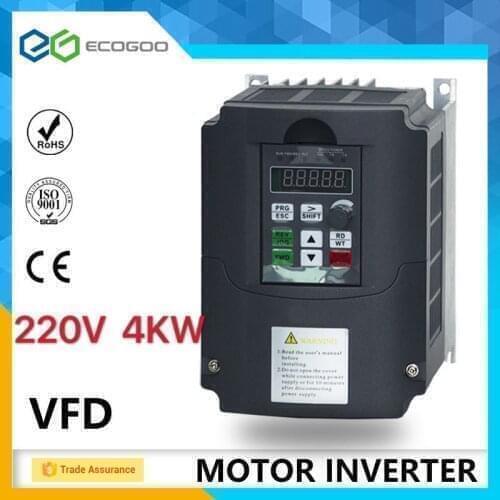 220V 4kw 5.5KW Single Phase input and 3 Phase Output Frequency Converter / Adjustable Speed Drive / Frequency Inverter / VFD