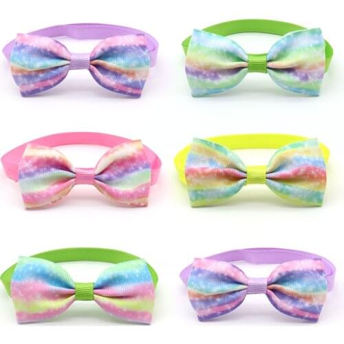 30/50 Pcs Puppy Dog Accessories Cute Colorful Bowknot for Small Medium Dogs Pet Bow Ties Necktie Adjustable Dog Collar Bowties