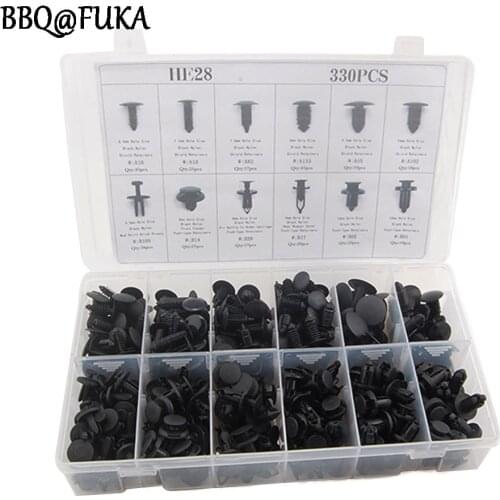 330pcs Car Push Retainer Pin Rivet Trim Clip Panel Mouldings Clips Assortment Accessories Kit For VW Ford Kia Mazda Toyota Volvo