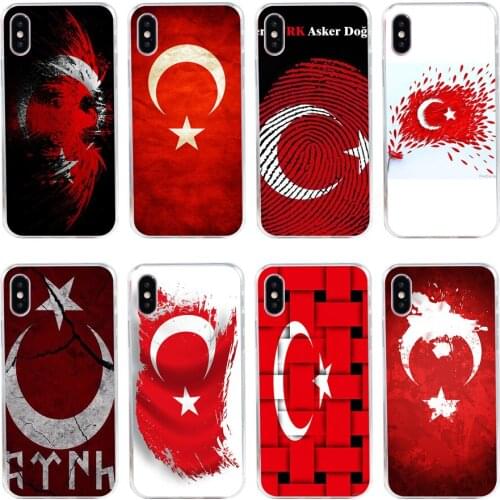 55H hot Turkey Flag Soft Silicone Tpu Cover phone Case for iphone 5 5s se X XR XS Max case