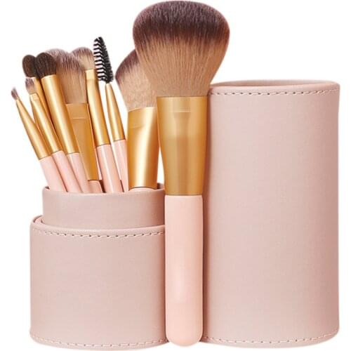 9pcs Candy Makeup Brush Set Blush Eyeshadow Concealer Lip Cosmetics Make Up for Powder Foundation Tools