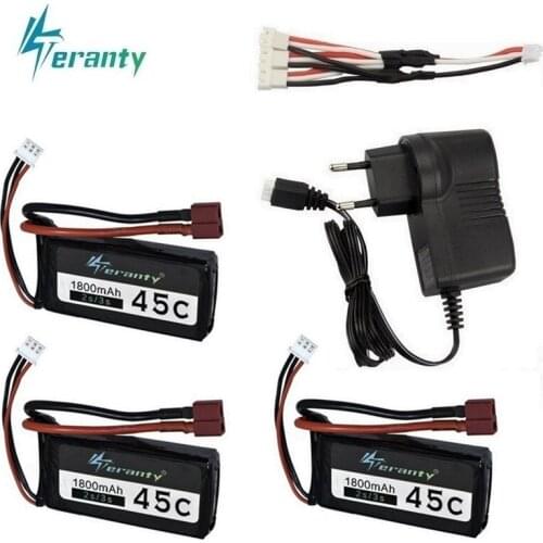 2S 7.4V 1800mAh 45C Rechargeable Battery RC Car Boats Robots Upgrade 1500mah 7.4V LiPO Battery For Racing Drones FPV Quadcopter