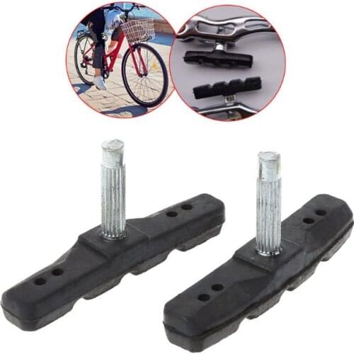 2pcs Brake Pads Silent Rubber V Brake System Bike Parts Bicycle Cycling Safety Blocks MTB Mountain Bike Accessories